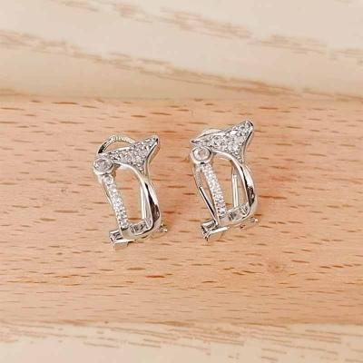 China 2022 New Style S925 Needle Zircon Stud Environmental Friendly Silver Stud Earrings For Women Sterling Silver Ear Clip Shiny for sale