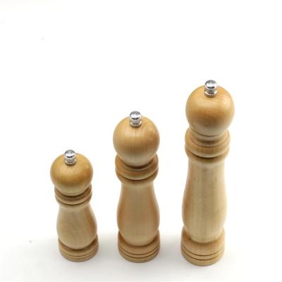 China Multi Viable Suit Condiment Serve Purpose Factory Price Wooden Pepper Grinder Log Food Grinder For Kitchen for sale