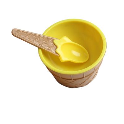 China New High Quality Eco - Friendly Ice Cream Bowl And Spoon Set Kids for sale