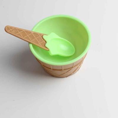 China Single Wall High Quality Customized Plastic Dessert Ice Cream Bowl Set For Party for sale