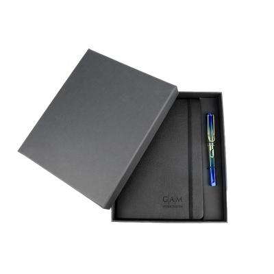 China Hardcover Book Multifunctional Business PU Cover Diary Notebook Set Thermo Leather Gift for sale