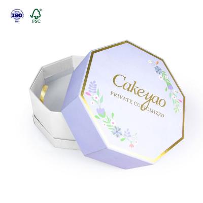 China Recyclable High Quality Cupcake Hexagon Gift Wrapping Rigid Paper Box for sale