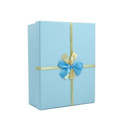 China Recyclable Customized Cardboard Paper Wedding Anniversary Gift Boxes With Ribbon for sale