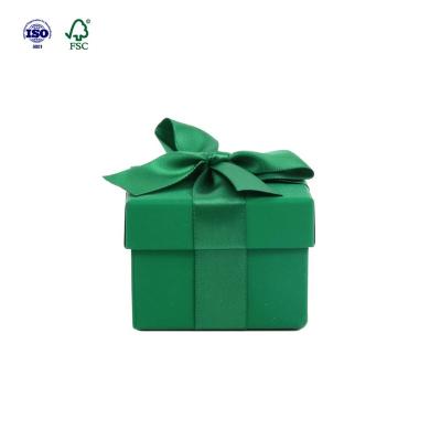 China Recyclable Custom Logo Small Square Wedding Anniversary Gift Paper Box With Lid for sale