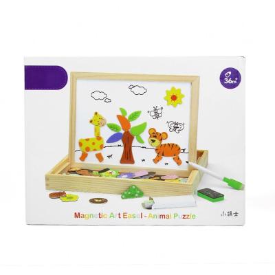 China OEM Wooden Multifunctional Reusable Magnetic Drawing Board Kids Magnetic Study for sale