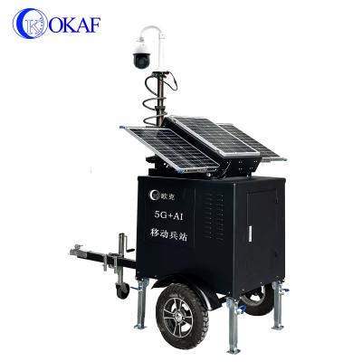 China NIGHT VISION 2MP 20x CCTV Zoom Optical Solar Security Trailer Mobile CCTV Tower for sale