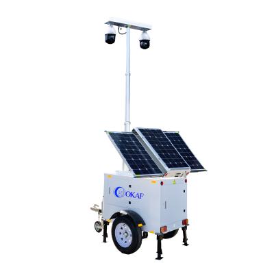 China NIGHT VISION Okaf OK-PR07 CCTV Camera Mobile Tower Surveillance System Solar Trailer for sale