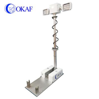 China High Strength Aluminum Alloy 1.8m Vehicle Roof Mounted Pneumatic Telescopic Mast LED Light Tower for sale