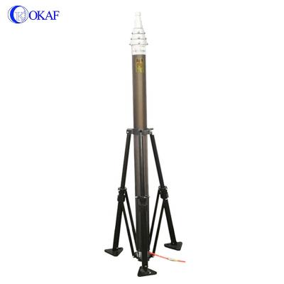 China Aluminum Alloy 3 to 20m CCTV Camera Pole Pole with Tripod UAV Antenna Mount Pneumatic Telescopic Mast for sale