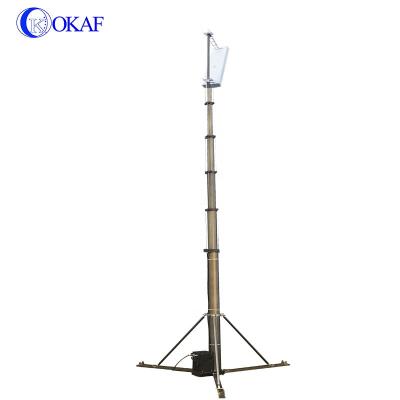 China 12m Mobile Portable Aluminum Electric Telescopic Mast Tower Motorized Mast OK-DD12SJ for sale