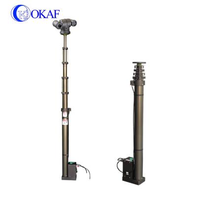 China Emergency Lighting Height 3M Aluminum Alloy Vehicle Mounted Movable Electric Telescopic Mast And Pole With Tripod for sale