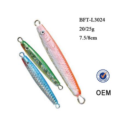 China Metal Saltwater Lead Lure Casting Fishing With 20-25g 7.5-8cm/12 Colors BFT-L3024 for sale