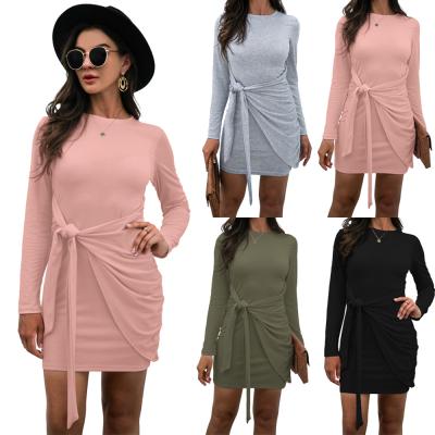 China Wholesale Korean Design Casual Ladies Clothing Anti-wrinkle Dress Women Tight Fit Dresses Wrinkle Mini Skirt for sale