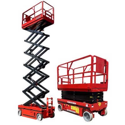 China 12m 320kg Self-Propelled Scissor Lift for Green House Construction Aerial Work Platform for sale