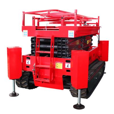 China High Operating Efficiency 10 Meter Scissor Lift Electric Table Mobile Self Propel Driving for sale