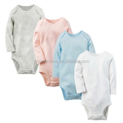 中国 Wholesale Long Sleeve Cotton Single Baby Knitted Romper 4 Packs Newborn Baby Clothes Boy And Girl Romper 販売のため