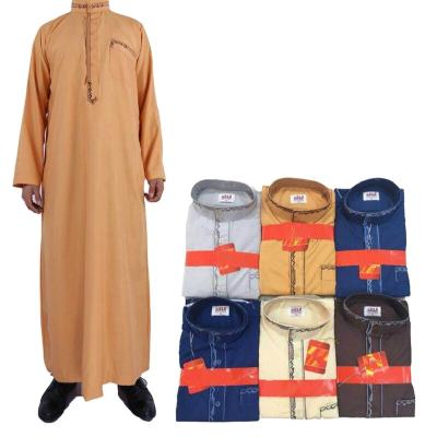 Chine Islamic Clothing Dubai Al Dafah Thobes Modern Men's Anti-wrinkle Yiwu Daffah Daffah Thobe Qatar Style High Quality Muslim Long Robes à vendre