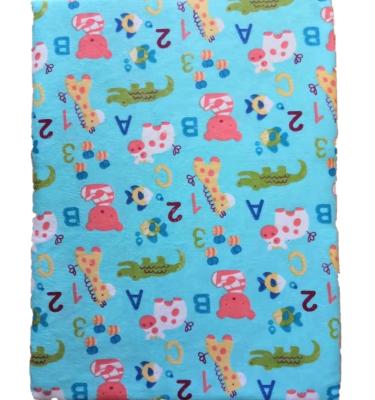 Cina Wholesale Lovely Newborn Baby Folded Flannel Printing Baby Sheet Blanket in vendita