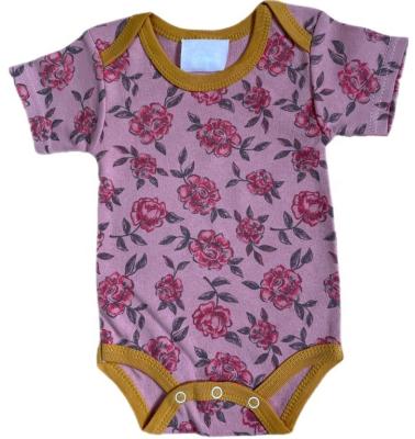 Chine Spandex / Cotton Henan Organic Cotton 0-12 M Short Sleeves Baby Romper With Many Designs à vendre