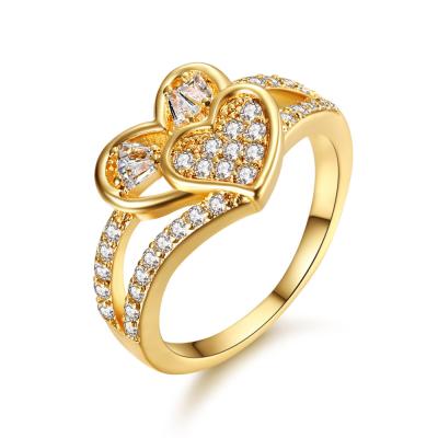 China 2020 exquisite BOHEMIA Amazon fashion gold ring heart-shaped ring popular Korean diamond lady's ring for sale