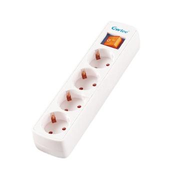 China VDE CE CE EU GT-6144 Electrical French Plug Power Strip 4 Way Residential / General Purpose Standard Extension for sale