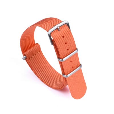 China Small MOQ Fashion 20 22mm Custom Printing 1.2mm Thin Nylon Adjustable Watchband Fabric NATO Watch Band for sale