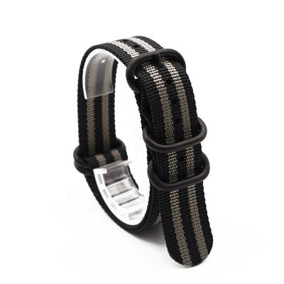 China Juelong Fabric PVD Buckle 5 Ring Zulu Nylon Watch Straps Nato Strap Watches for sale