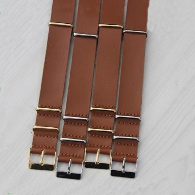 China JUELONG Brown Color 1PC Leather Material Fashion Design NATO Leather Strap for sale