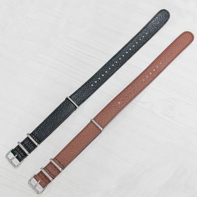 China Black Coffee Fashion Watch Genuine Leather Strap Men's Leather Watch Strap Watch Band for sale