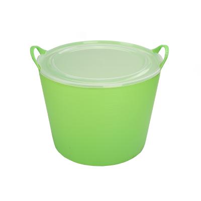 China Household Sustainable Multi-Function Green Flexible Large Children Plastic Tub for sale