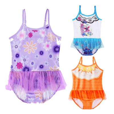 China 2022 Hot Sale 2pcs Mirabel Girl Swimsuit Eco-Friendly TV Mirabel Princess Dresses Kids Swimwear Encanto Children Beachwear and Movie Costumes for sale