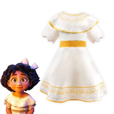 China Factory Direct Sale Eco-Friendly Princess Dress Encanto Costume Isabella Dress Isabella Dress Encanto For Parties For Girls With Bags Mirabel TV Costume And Movie Costumes for sale