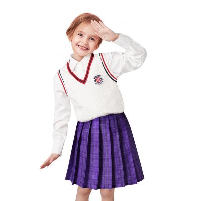 China LQSZ 2022 Anti-wrinkle Purple High Waist Teenage Girl College Student Casual Short Pleated Cute Skirt for sale