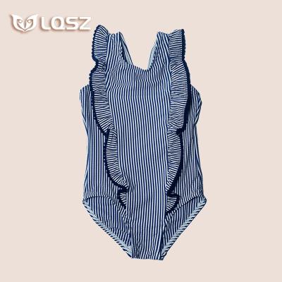 China LQSZ Breathable Girls Swimwear Kids Ruffle Swimsuit Girls Swimwear Print One-Piece Beachwear for sale