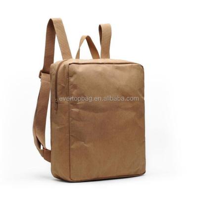 China Eco - Friendly Hot Selling Washable Street Style Kraft Paper Backpacks for sale