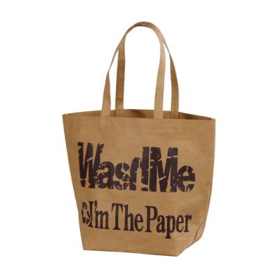 China Eco - Friendly Washable Jeans Paper Bag Craft Paper Handbag for sale