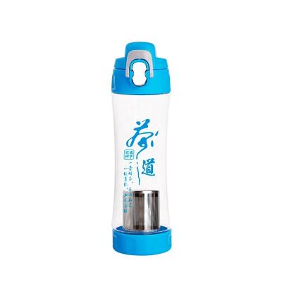 China 600ml Sustainable Alkaline Water Bottle with Stainless Steel Filter and Hand-Made Flip-Up Top, BPA Free for sale