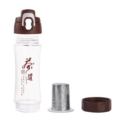 China CLASSIC 500ml Tritan water bottle with One-click flip-up lid and removable tea strainer for sale