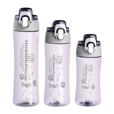 China Sustainable 750ml 1 Click Open Lid Transparent Water Bottle For Recycling for sale