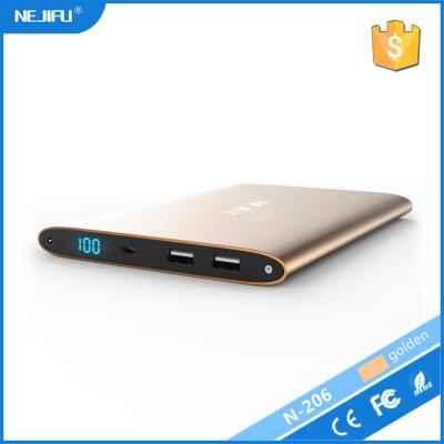 China Promotion Aluminum Alloy Ultra Thin Powerbank 20000 With Digital Display for sale