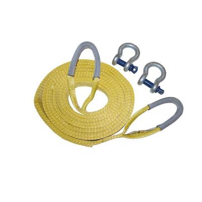 China Towing Strap With Hooks Salvage Rescue 10T Snatch Tow Towing Strap for sale