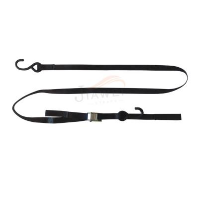 China Cargo Control 25mm Motorcycle Cam Buckle Tie Down Strap Lashing Strap With S Hook for sale