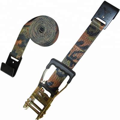 China Camouflage Polyester Webbing Ratchet Tie Down Strap for sale