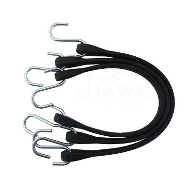 China Tarpaulin Control Cargo Tie Down Size Natural Rubber Tarpaulin Strap Multiple Assortment With S Hooks for sale