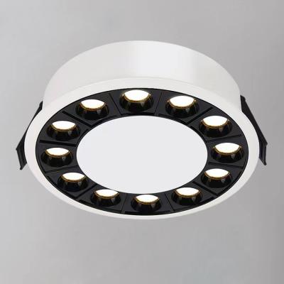 China Newest Modern Aluminum Round Grill Light Ceiling Led Projector Hotel Recessed Downlight for sale