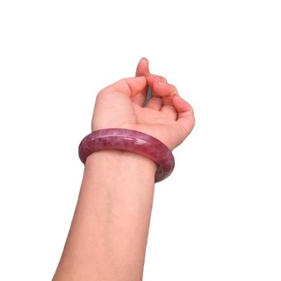 China 100% Rose Quartz Crystal Bangle Bracelet 68mm Natural Natural Jade Jewelry Love Bangles Bracelets for Women and Girls for sale