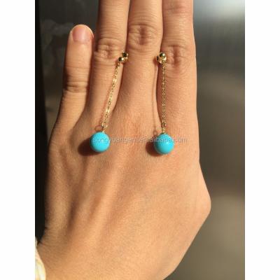 China Popular Wholesale Cheap Simple Turquoise Vintage Small Stud Earrings Set For Women for sale