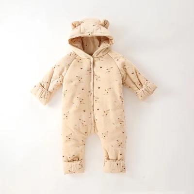 China High Quality 100% Cotton Winter Baby Clothes With Hat Romper Jumpsuit Sleepwear Newborn Pajamas for sale