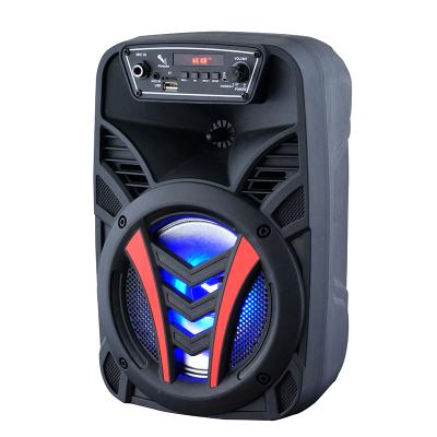 China OEM BT Wireless Portable Handle Party Outdoor Loud Disco Led 6.5 Inch Lightweight Speaker for sale