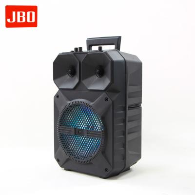 China OEM No Light Portable Plastic Home Mini Bass Wireless Trolley BT 8 Inch TF DVD LED Outdoor Speaker for sale